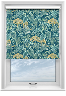 Leopard, Teal - Twist&Fit Roller Blind